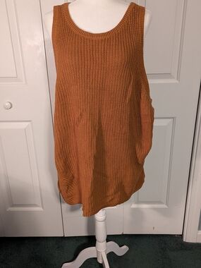 Ava & Viv Knit Tank in Burnt Orange